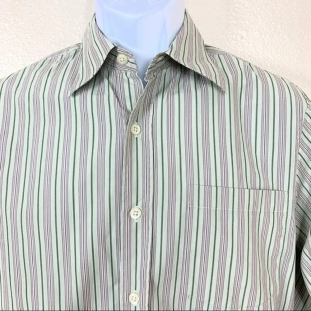 Banana Republic Men’s shirt Green striped Sz Small